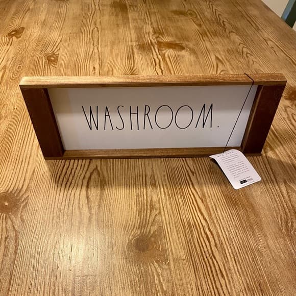 Rae Dunn | Wall Decor | Rae Dunn Washroom Wood Farmhouse Sign Nwt Cute ...