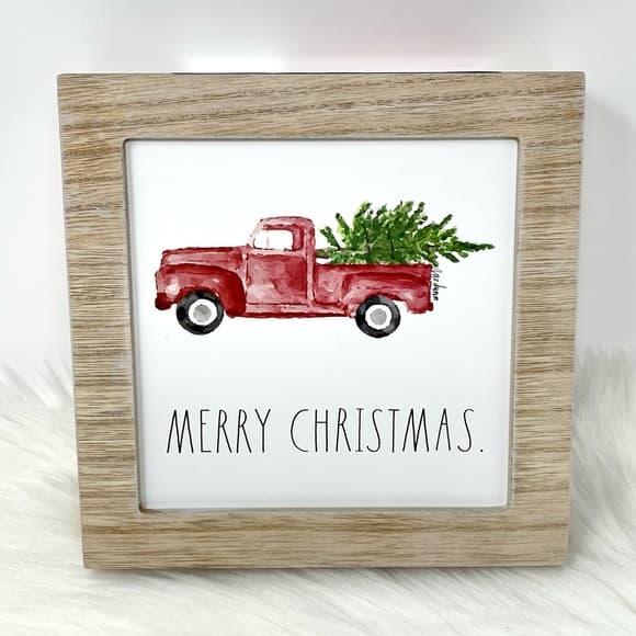 Rae Dunn | Holiday | Rae Dunn Merry Christmas Holiday Wooden Square ...