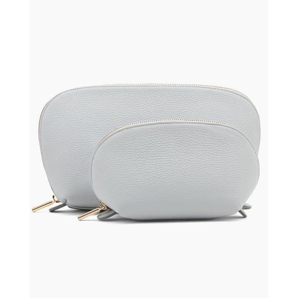 Cuyana | Bags | Nwt Cuyana Leather Travel Case Set Pearl Grey Pebbled ...