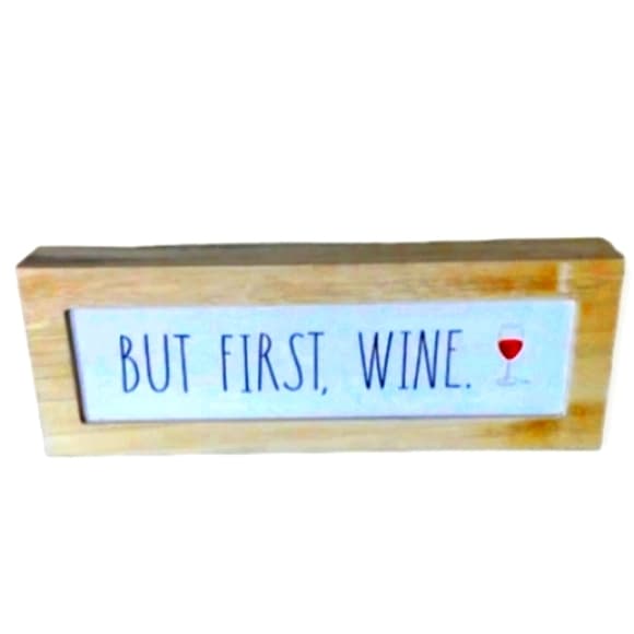 Rae Dunn | Wall Decor | Rae Dunn Artisan But First Wine Wooden Tabletop ...