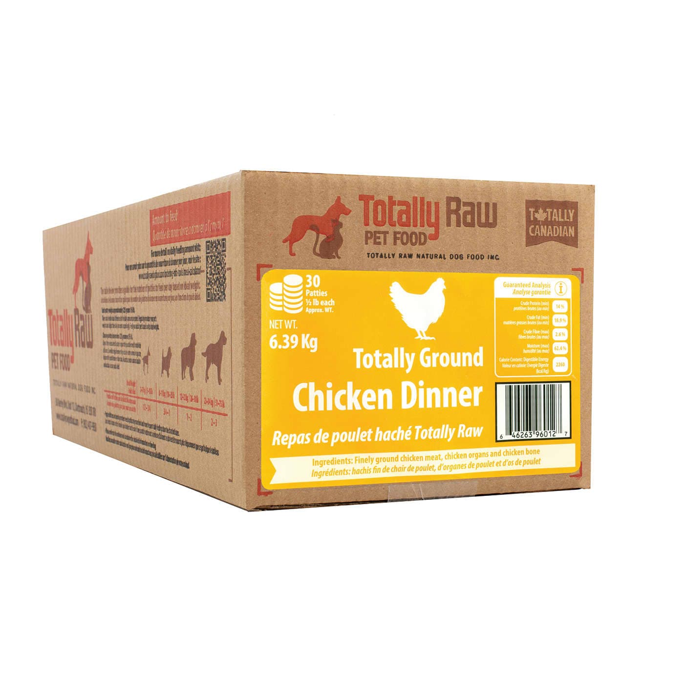 Totally Raw Frozen Dinner Patties (30 pack) Chicken & Vegetable ...