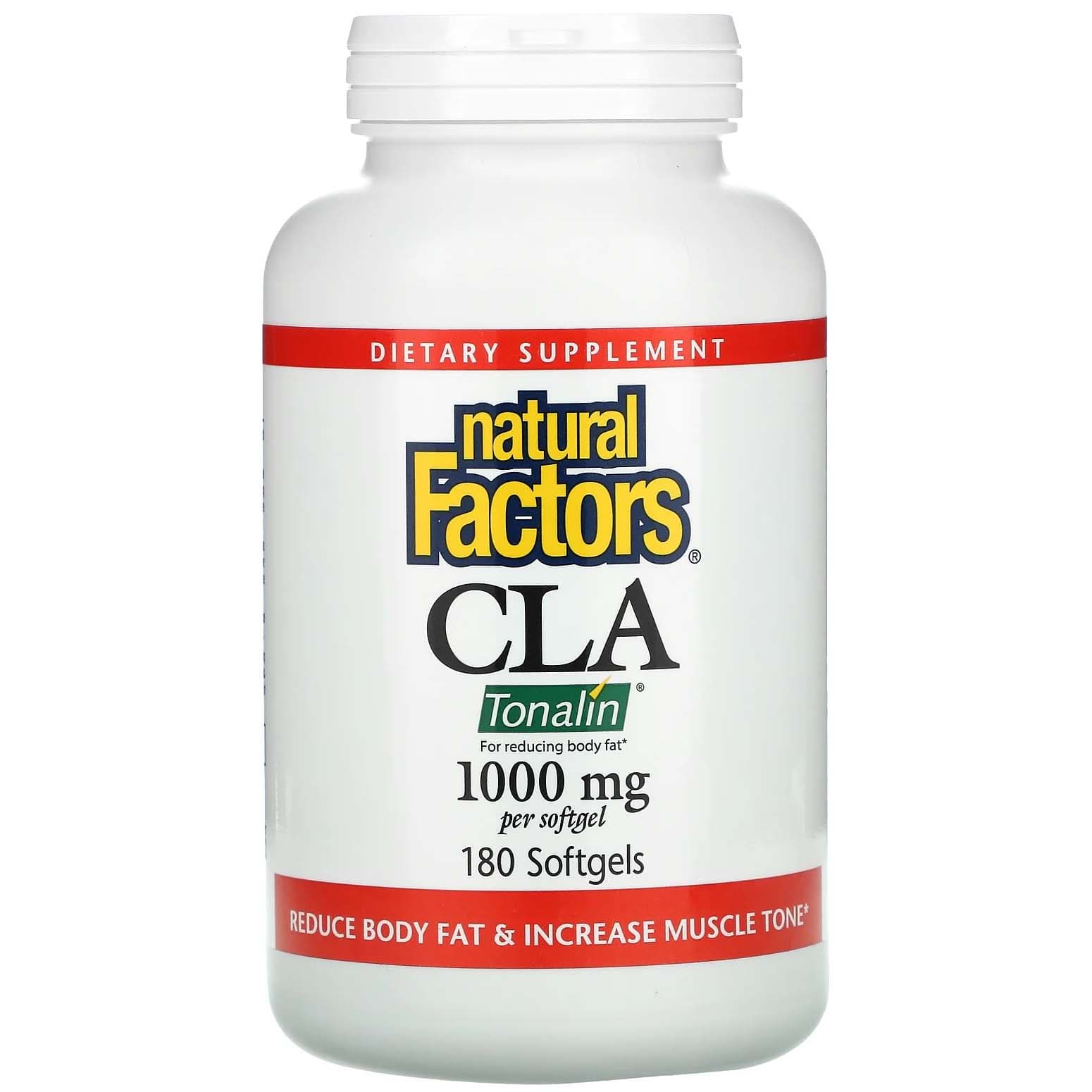 Natural Factors Tonalin Cla, 1000 mg, 180 Softgels, Helps Decrease ...