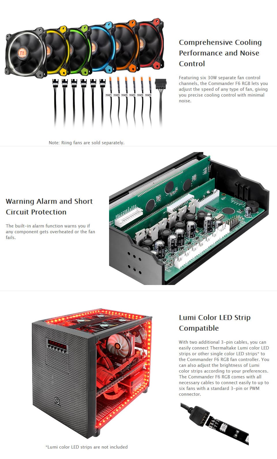 Buy Thermaltake Commander F6 RGB LCD Multi Fan Controller [AC-024 ...