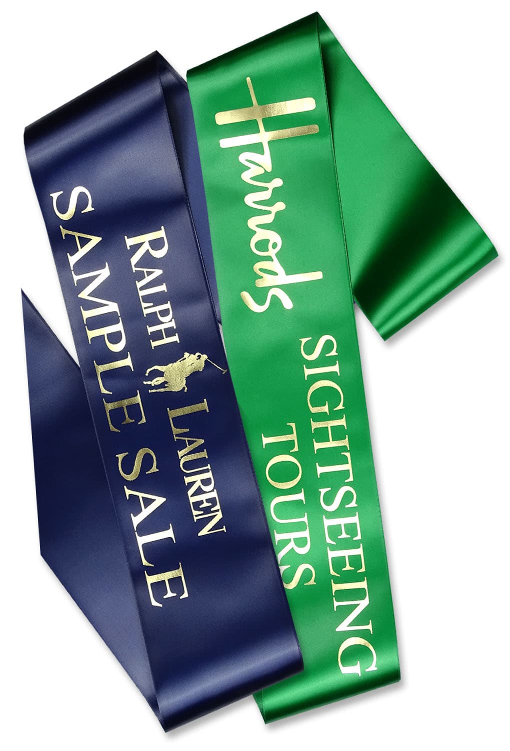 Metallic Print Promotional Sashes - Frosts Rosettes
