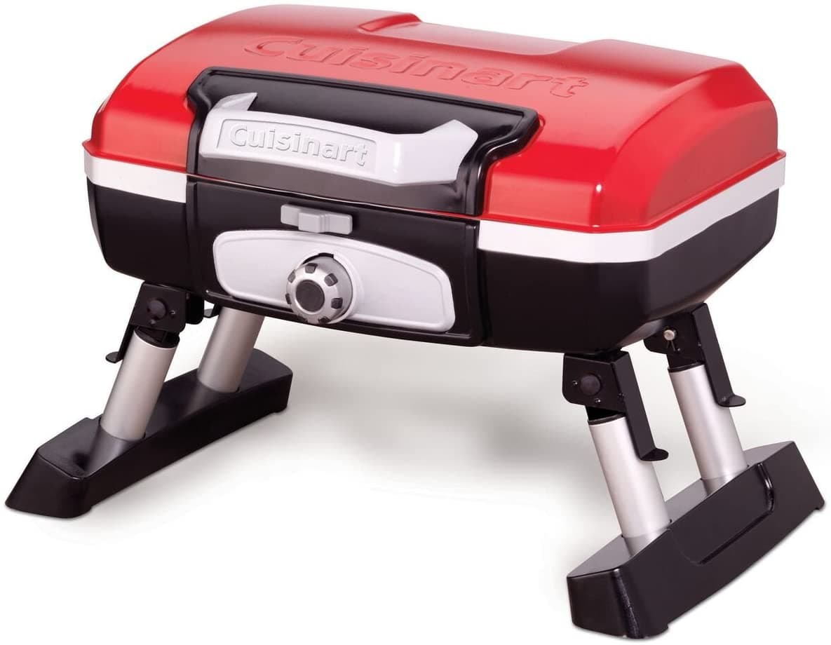 Cuisinart CGG-180T Petit Gourmet Portable Tabletop Gas Grill, Red ...