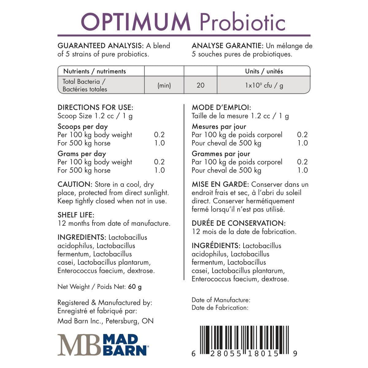 Mad Barn Optimum Probiotic – Hoof Help Canada