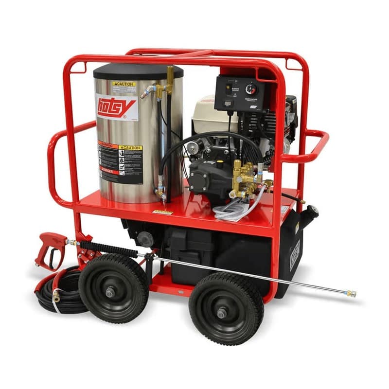 Hotsy 1075SSE Gas Engine Hot Water Pressure Washer 4 GPM @ 3500 PSI, 1. ...