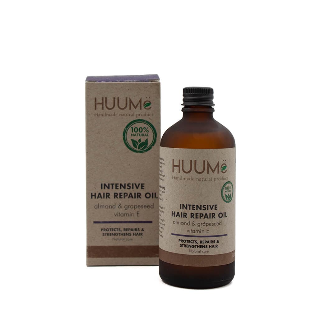 Intensive Hair Repair Oil – Almond, Grapeseed & Vitamin E (100ml) - HUUMë
