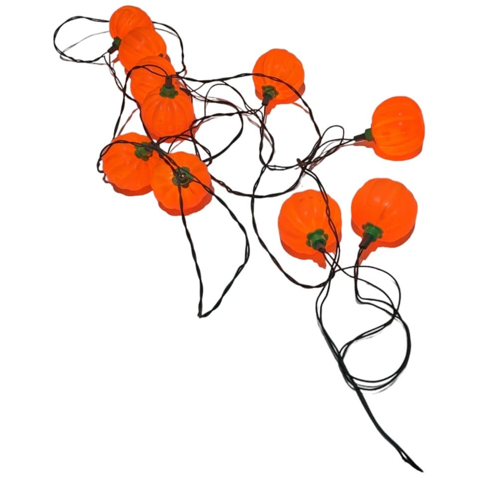 Jack O Lantern String Lights Halloween Vintage Pumpkin Blow Mold Light ...