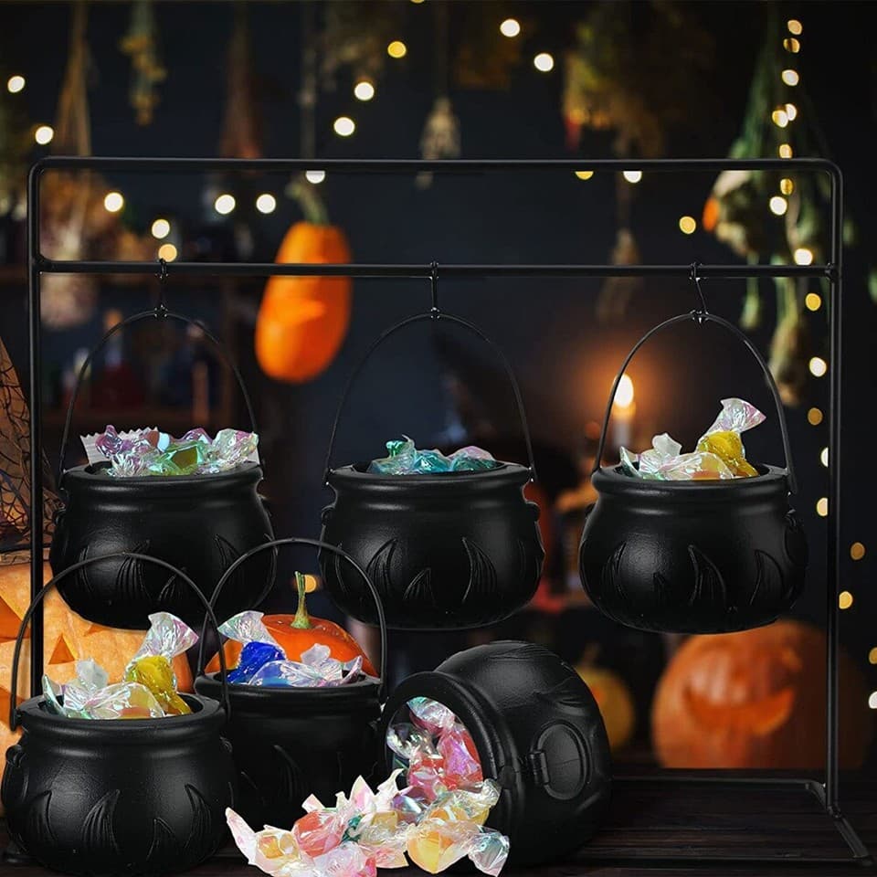 3pcs Halloween Witch Cauldron Candy Bowl Cauldron Serving Bowls ...