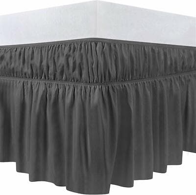 Elastic Bed Ruffle Skirt with 16 Inches Drop Utopia Bedding | eBay