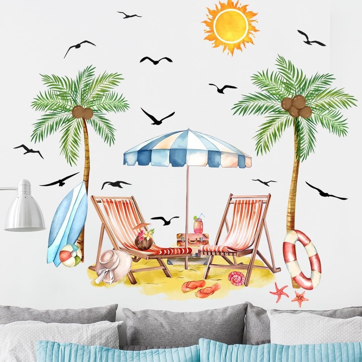 Tropical Beach Wall Decals