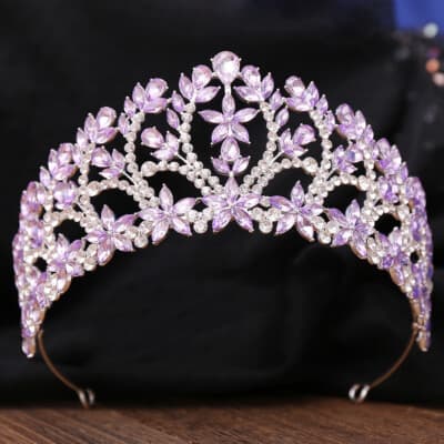 7.5cm Tall Quality Crystal Wedding Queen Princess Prom Tiara Crown ...