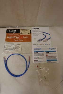 Black Box - GigaTrue3 CAT6 3' Ft Patch Cord Cable Kit - Blue ...
