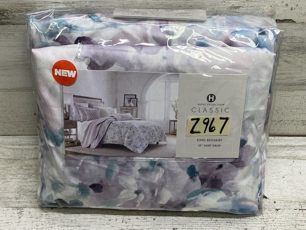 Hotel Collection Classic Primavera Floral King Bedskirt Lilac ...