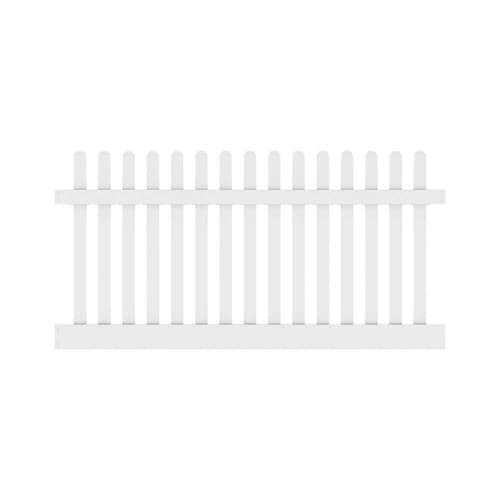 Barrette Outdoor Living Fence Panel 4 ft x 8 ft Vinyl Spaced Picket ...