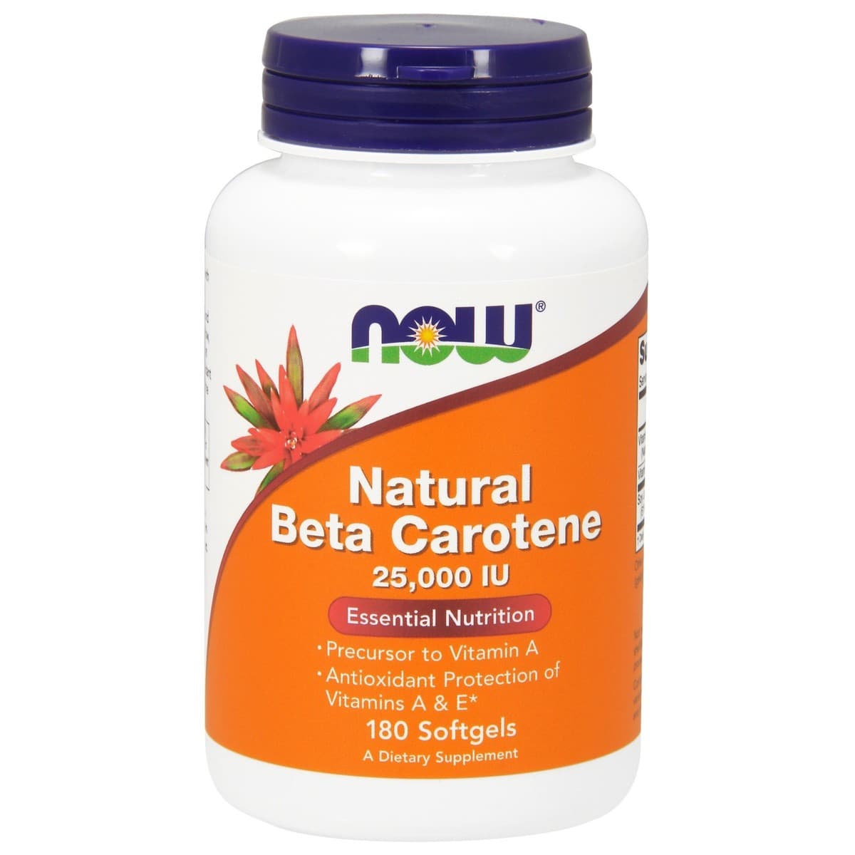 NOW Foods Beta Carotene Natural, 25,000 IU, 180 Softgels | eBay
