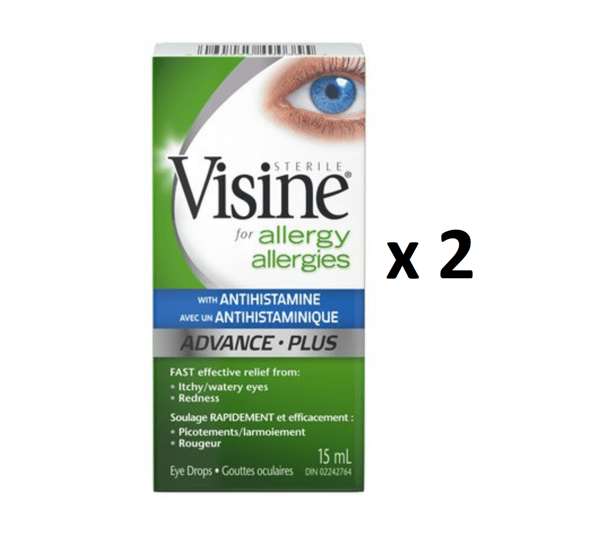 VISINE® Advance Allergy Eye Drops, 15 mL - Pack of 2 | eBay