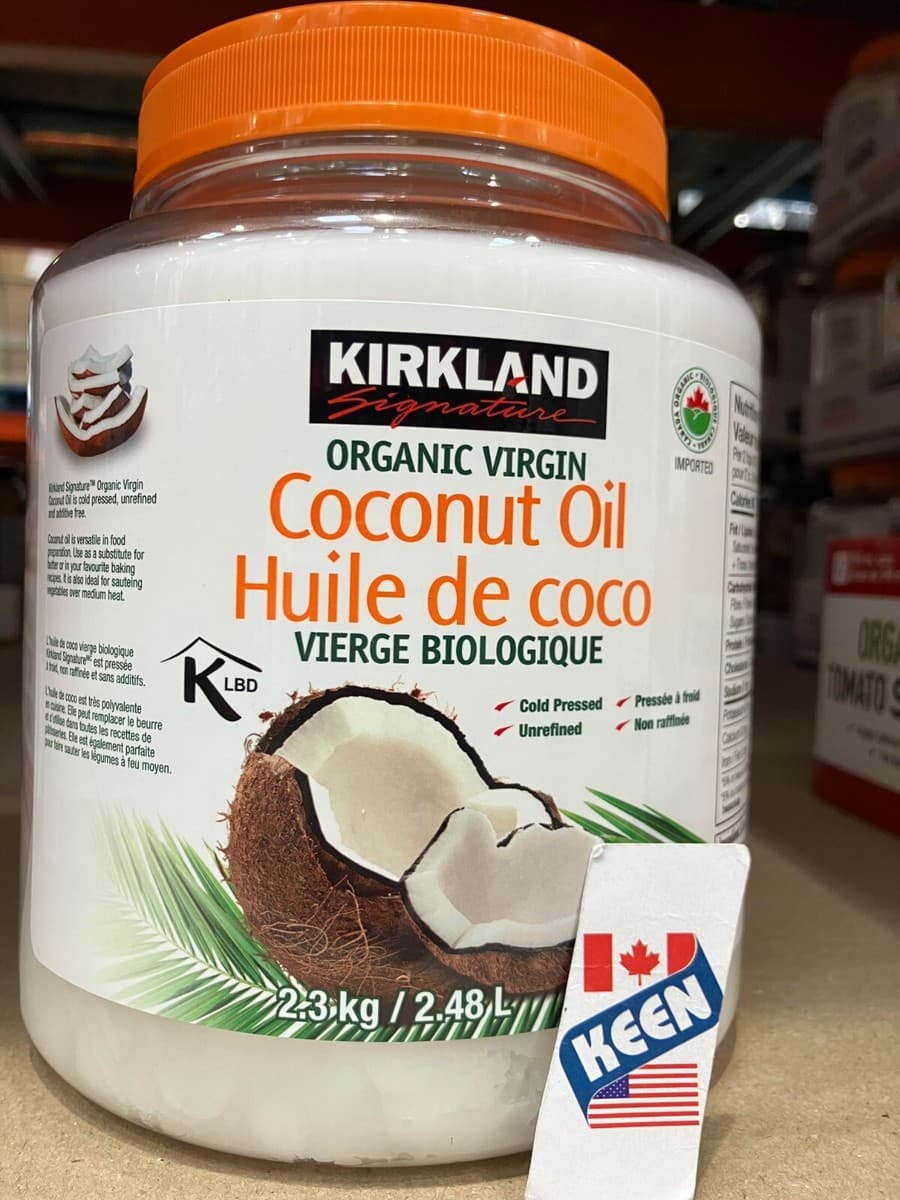 Kirkland CANADA Organic Virgin Coconut Oil 2.3 lbs/ 2.48L, Exp ...