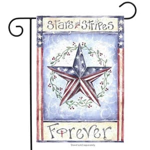 BRIARWOOD LANE Sleeved Garden Flag 12.5x18 STARS & STRIPES FOREVER ...