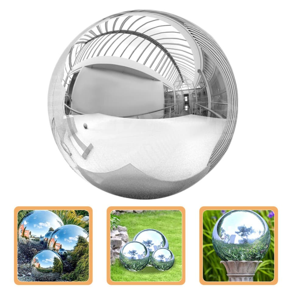 Mirror Reflective Ball Polished Garden Sphere Gazing Campus Decor ...