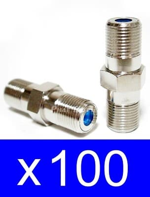 100 PACK Female Coax Cable Barrel Outdoor F81 Splice 3GHz F ...
