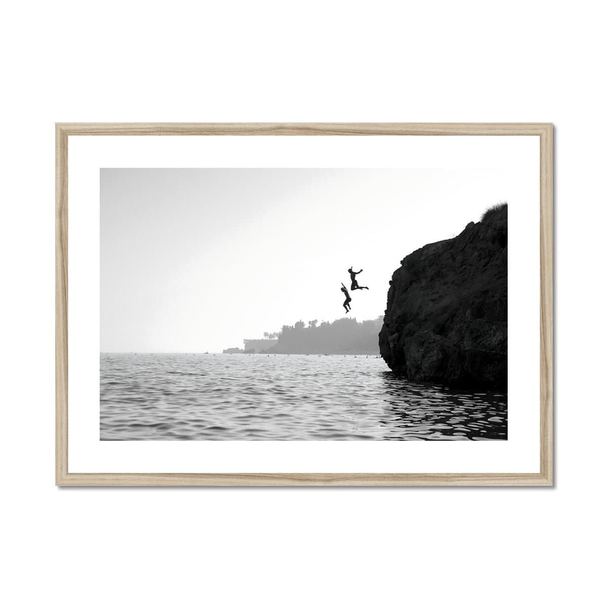 Black and White Ocean Minimalist Wall Art Framed Beach Lifestyle Home ...