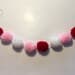Valentine Garland, Pom Pom Garland, Modern Valentine Decor, Red and ...