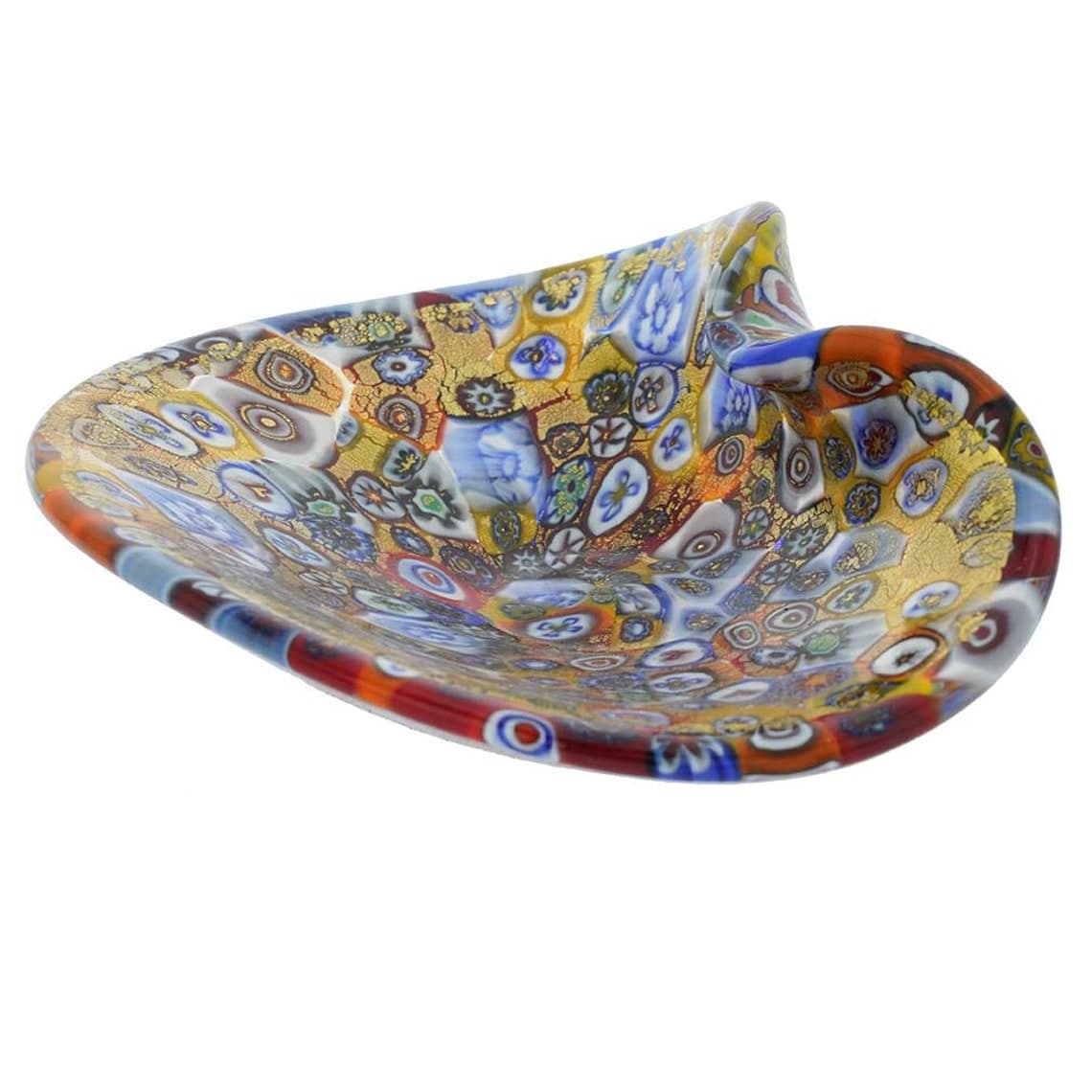 Glassofvenice Murano Glass Decorative Plate Golden Quilt - Etsy