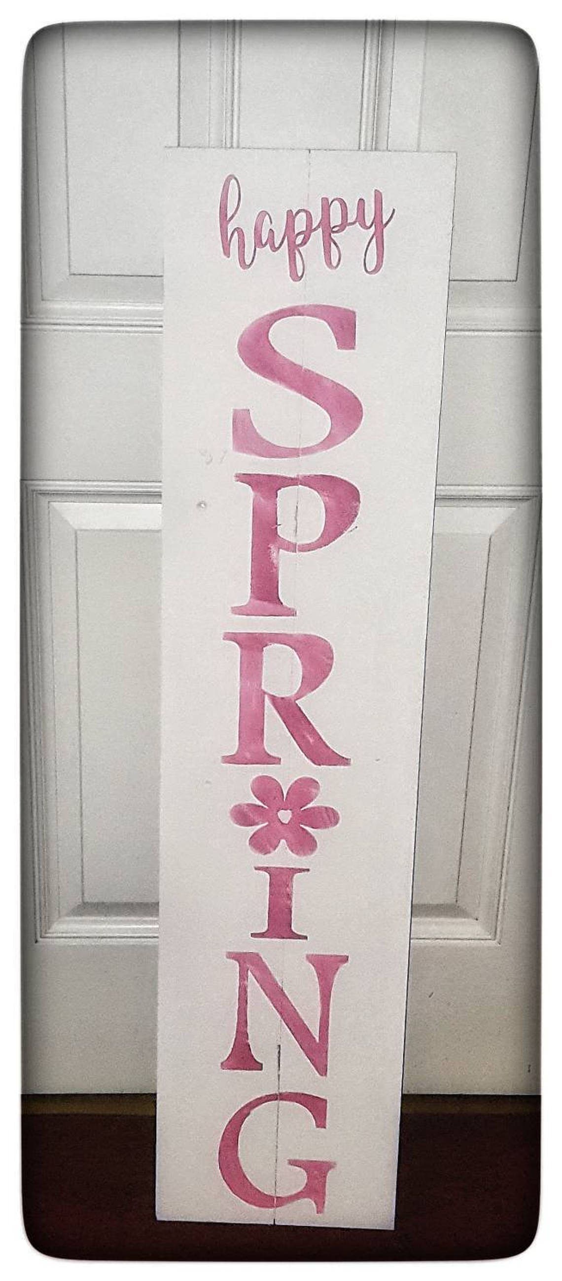 Wooden Spring Porch Sign Rustic Welcome Sign Farmhouse - Etsy