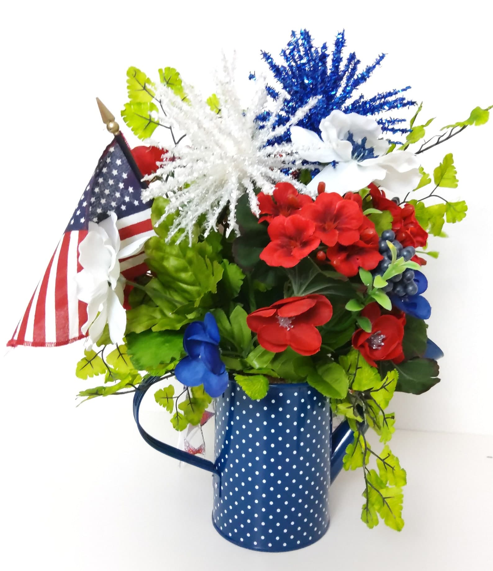 Patriotic Centerpiece Summer Floral Flag Centerpiece | Etsy