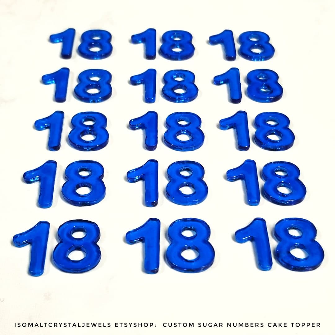 Edible Sugar Numbers for Your Special Occasion Cakes, Your Choice ...