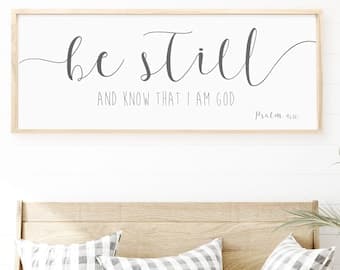Be Still and Know Psalm 46:10 Framed Bible Verse Print - Etsy