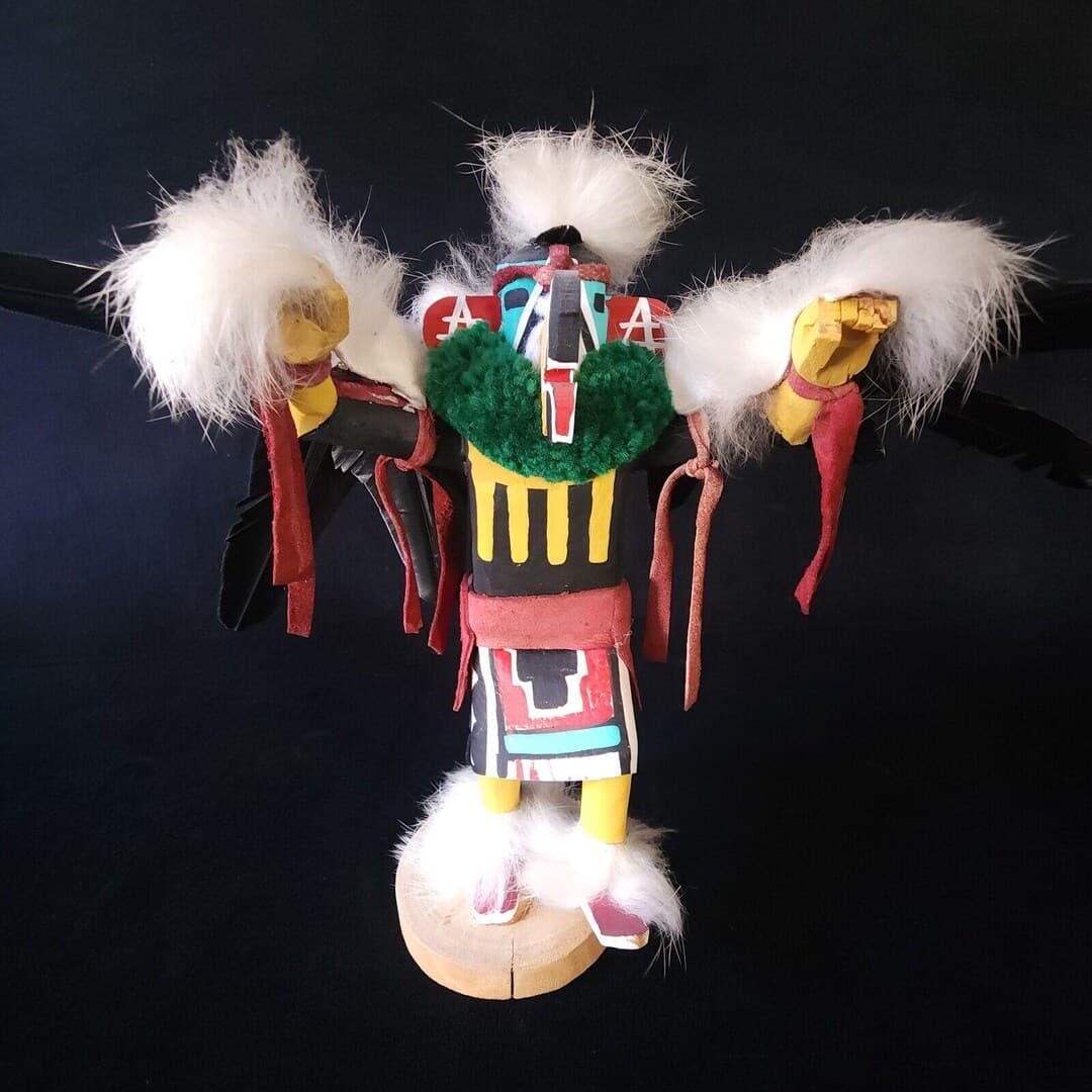 Native American Eagle Dancer Kachina Doll Figurine Signed Navajo ...