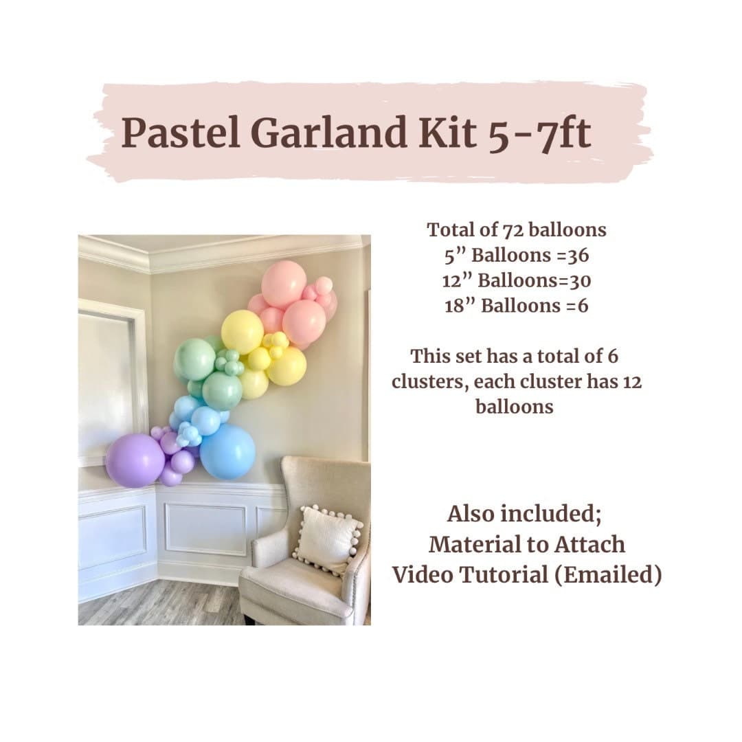 DIY Balloon Garland Kit, Pick Your Own Colour, Custom Balloon Garland ...