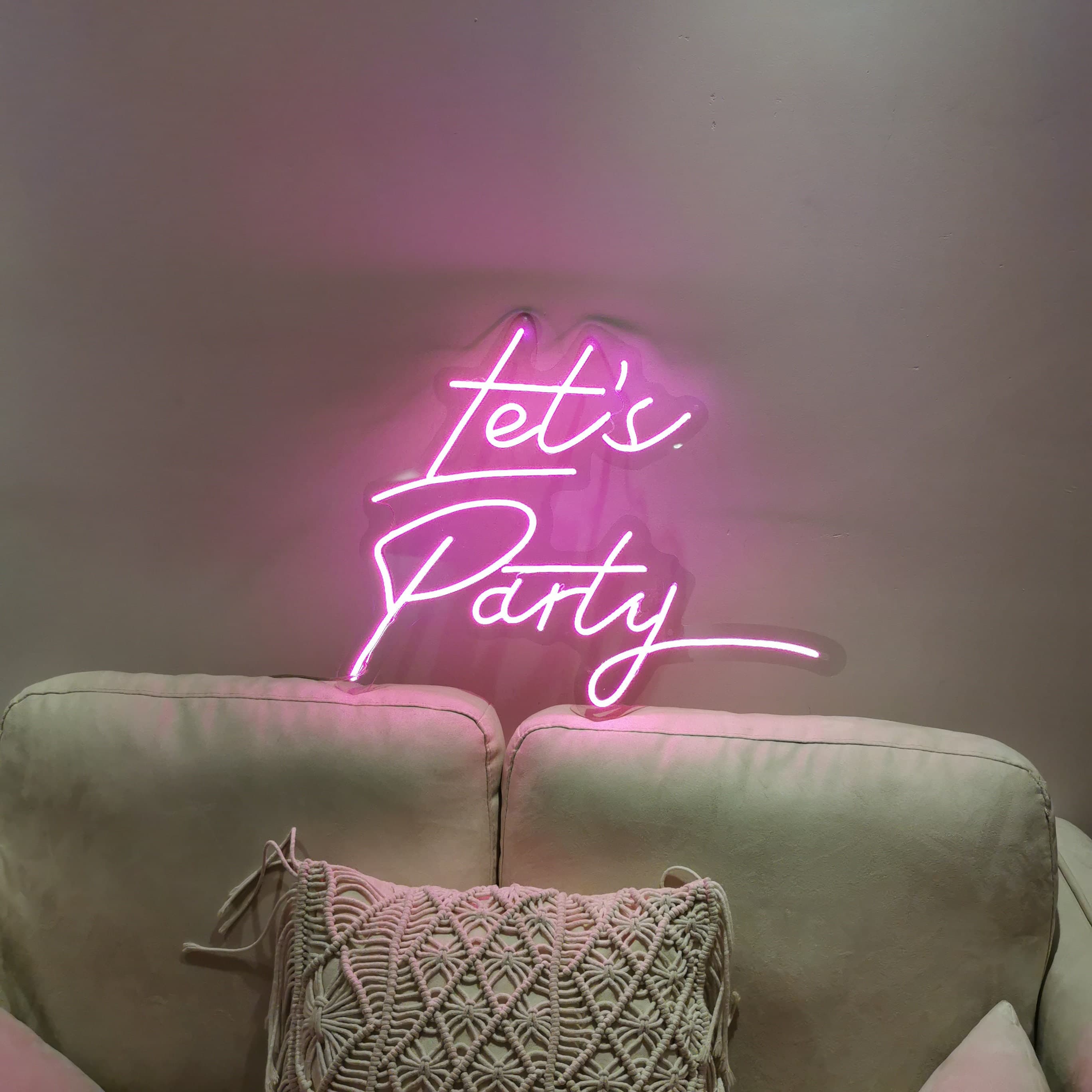 Let's Party Neon Sign Flex Led Neon Light Sign Led Text | Etsy