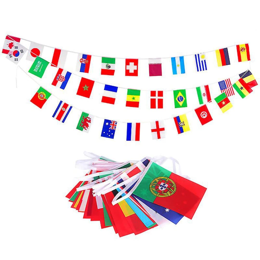 World Cup 2026- Official Nations Flags - Fabric Bunting- World Cup ...