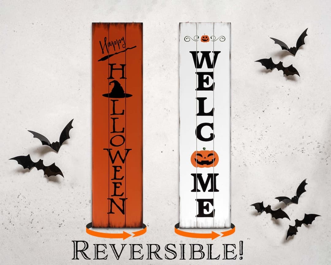 Halloween Sign for Home Decor Halloween Welcome Sign for - Etsy