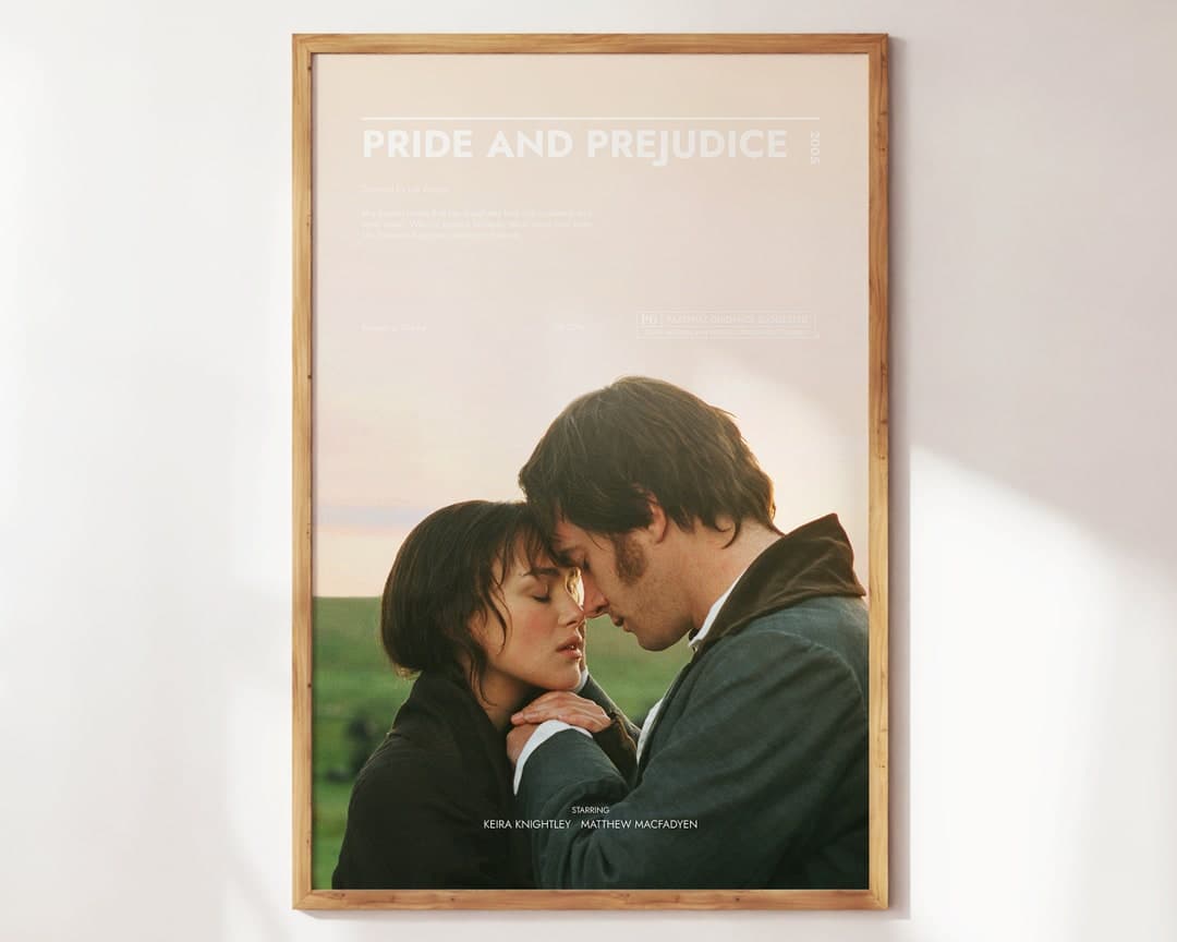 Pride and Prejudice Poster Art Print Movie Posters Gift for Movie ...