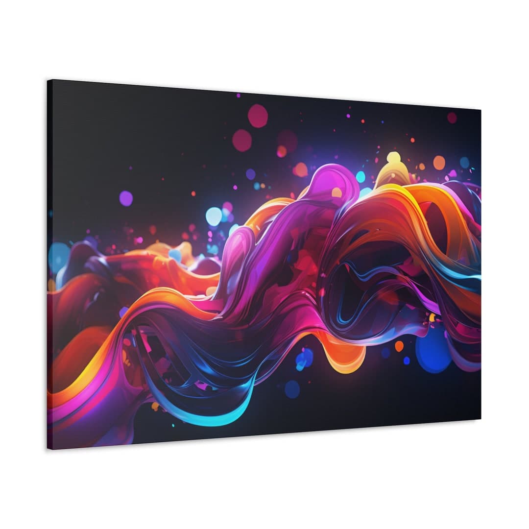 Abstract Neon Wall Art Canvas - Etsy