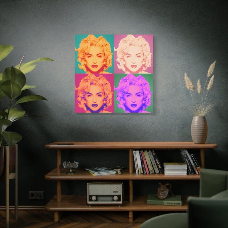 Personalized Pop Art Canvas: Warhol Style Custom Portrait - Etsy