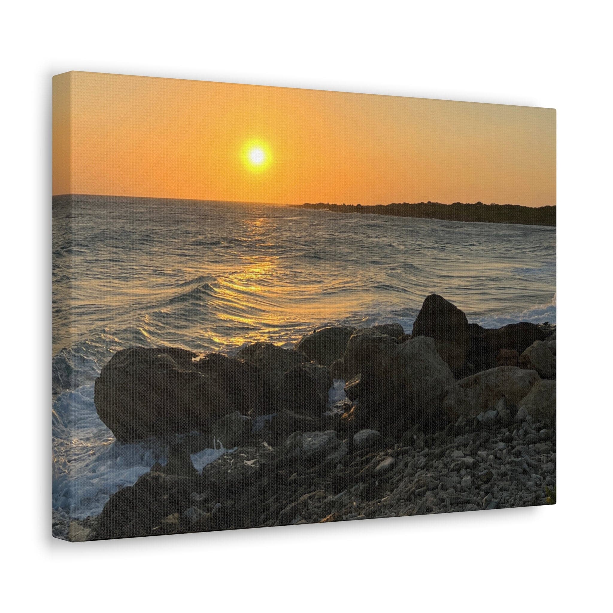 Sunset Canvas Coastal Landscape PHOTOGRAPHY ART Coastal Sunset Serene ...
