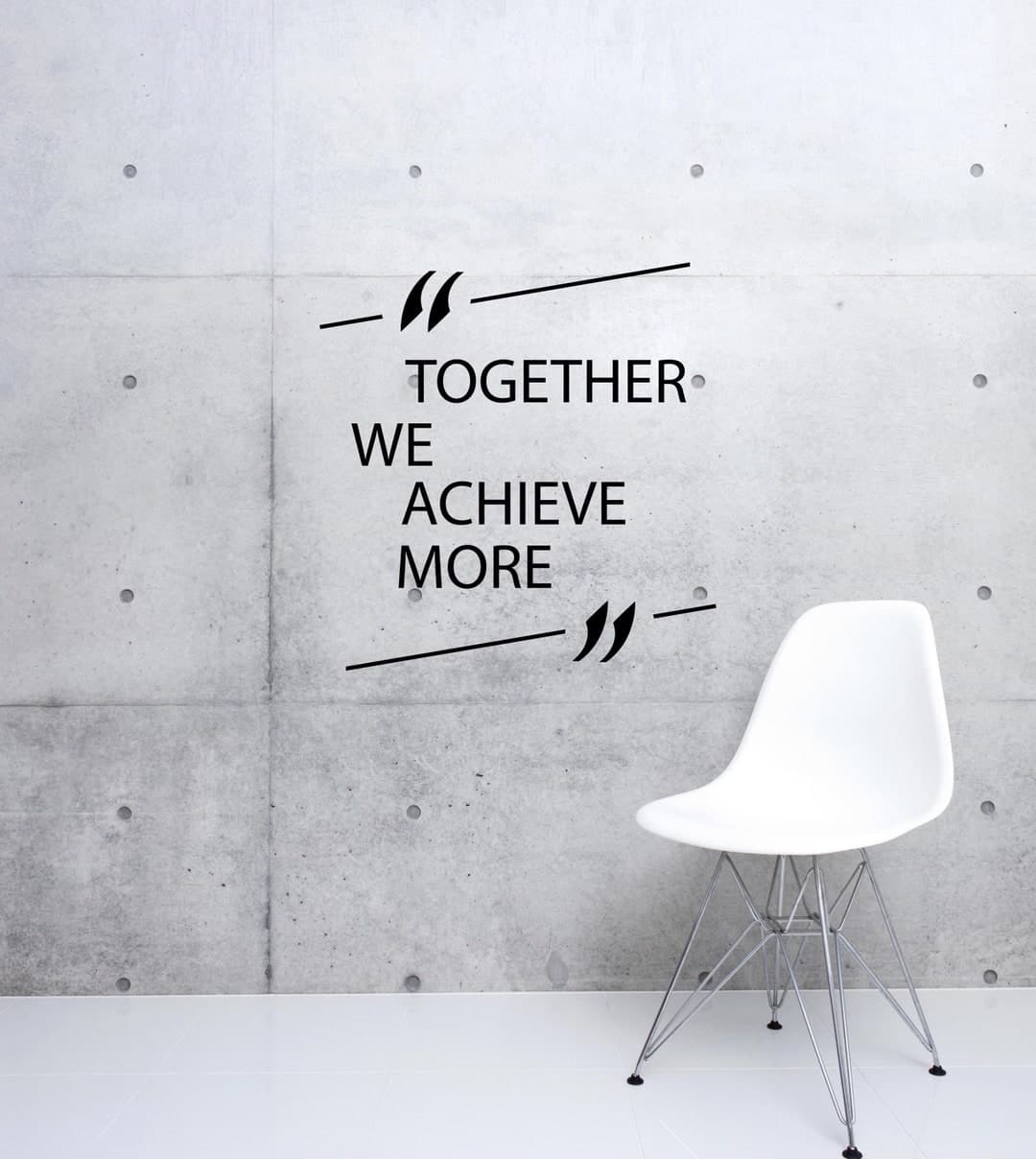 Wall Vinyl Decal Together We Achieve More Team Inspiring Quote for ...