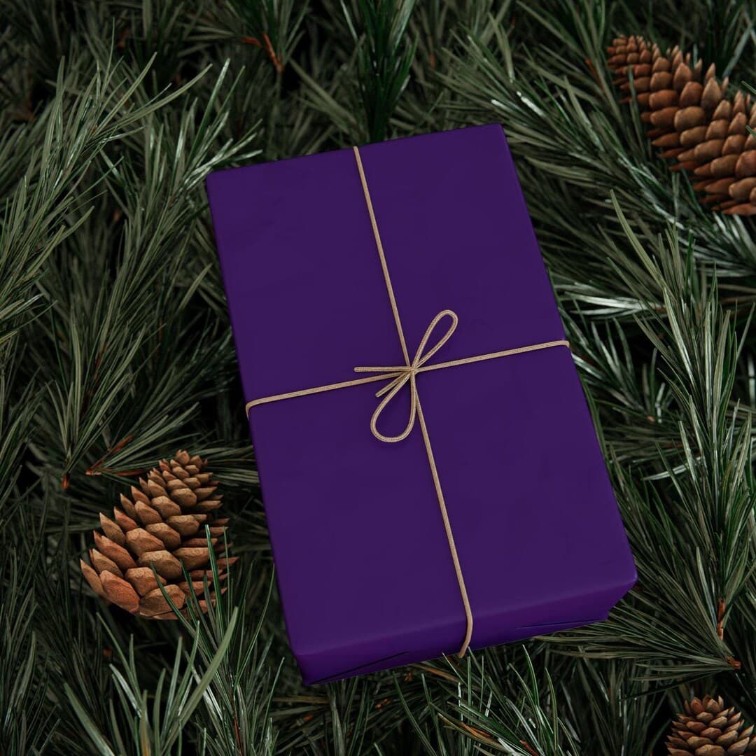 Regal Amethyst Wrapping Paper, Luxe Solid Color Gift Wrap for Boss Gift ...