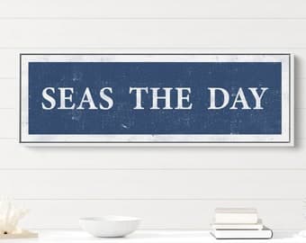 Seas the Day Nautical Wood Sign - Etsy