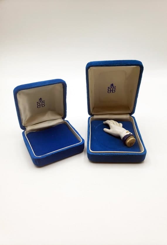 Vintage BIRKS BLUE BOX velvet jewelry boxes / Set of … - Gem