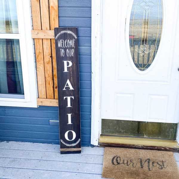 Welcome to Our Patio Sign - Etsy