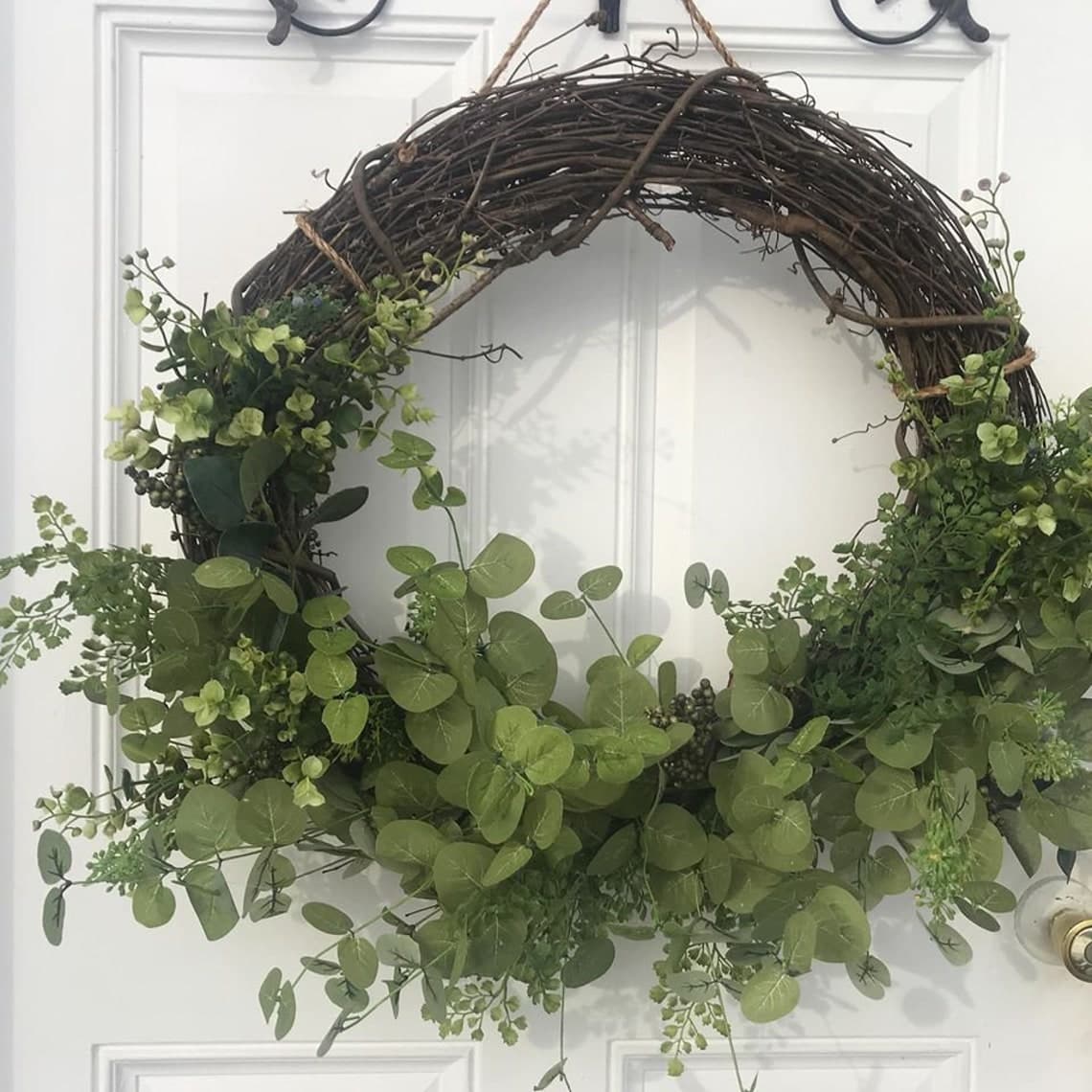 EUCALYPTUS and MIXED GREENERY Wreath ~farmhouse Fresh Inspired Wreath ...