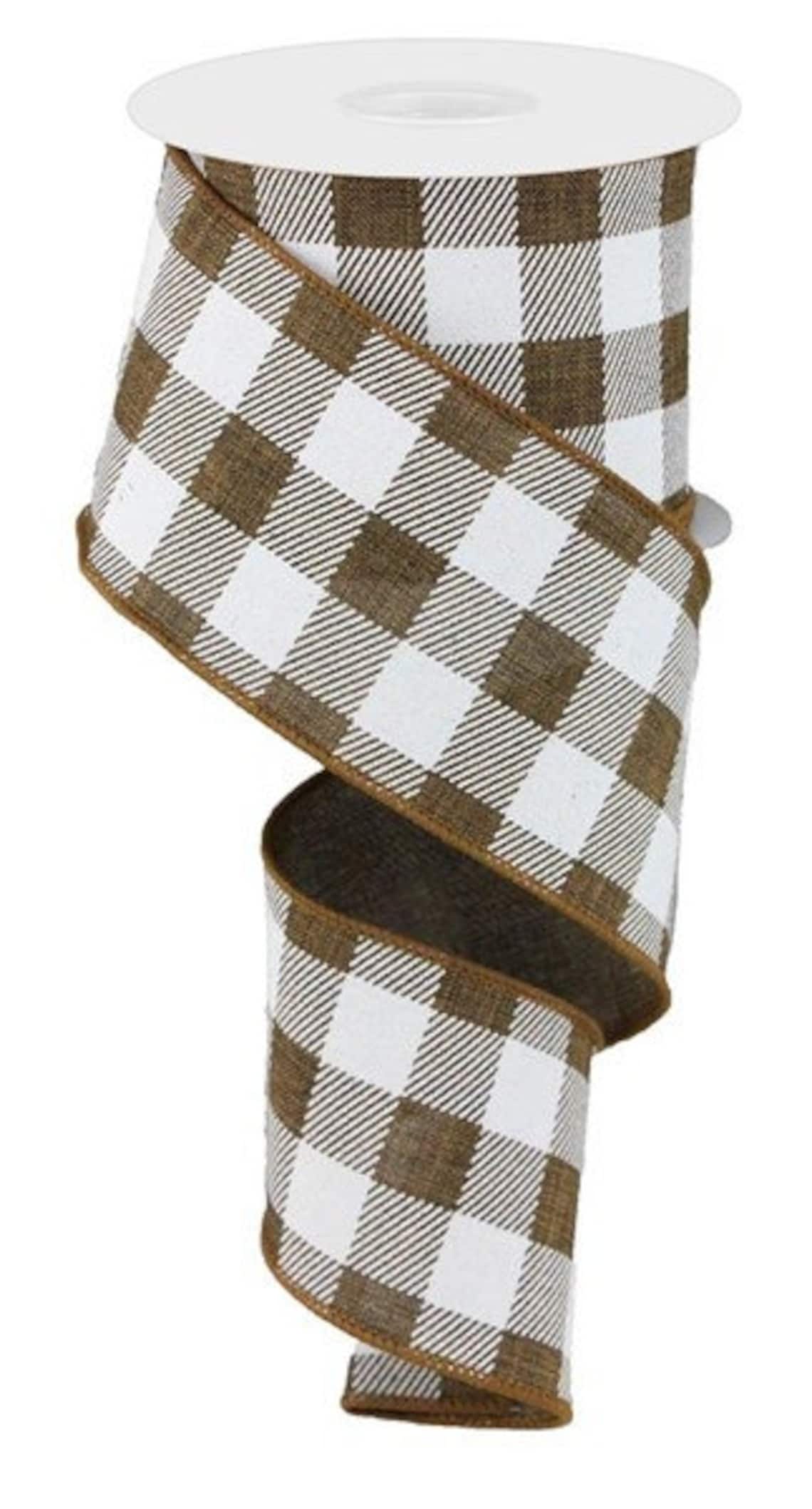 BUFFALO Plaid Check RIBBON Roll of Wired 2.5 Wide X 10 - Etsy