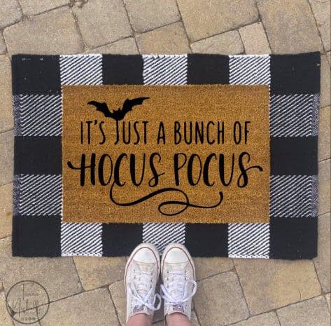 Its Just A Bunch of Hocus Pocus HP Doormat, Autumn Fall Halloween Mat ...